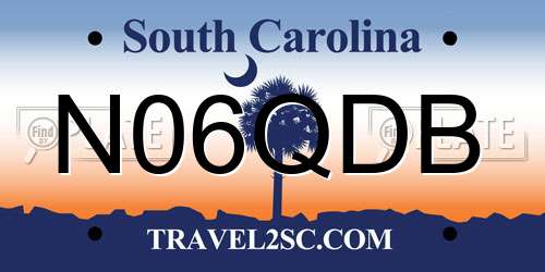 N06QDB South Carolina License Plate