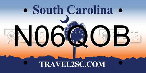 N06QOB South Carolina License Plate