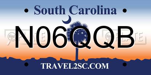 N06QQB South Carolina License Plate