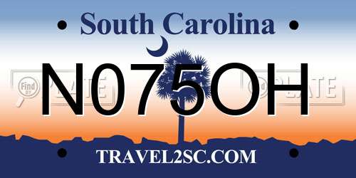 N075OH South Carolina License Plate