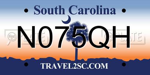 N075QH South Carolina License Plate
