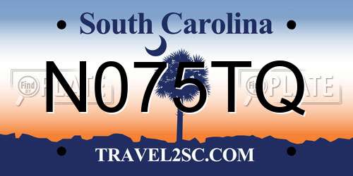 N075TQ South Carolina License Plate
