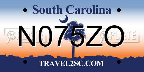 N075ZO South Carolina License Plate