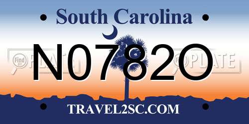 N0782O South Carolina License Plate
