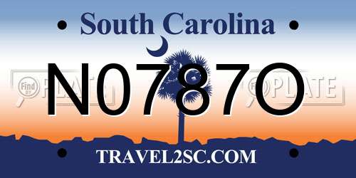 N0787O South Carolina License Plate