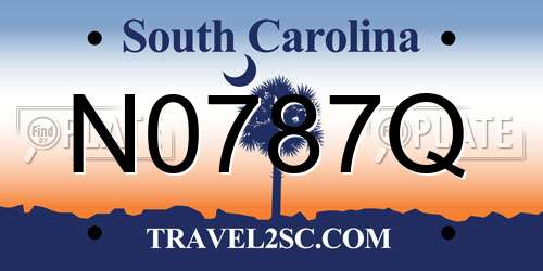 N0787Q South Carolina License Plate