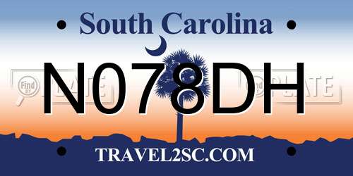 N078DH South Carolina License Plate