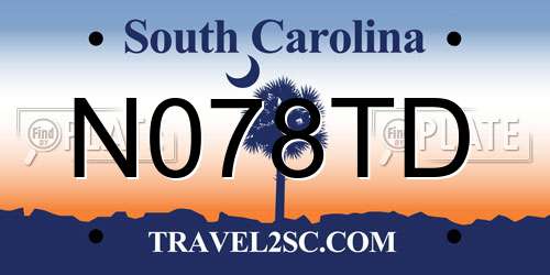 N078TD South Carolina License Plate