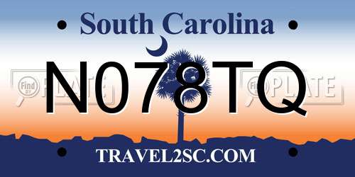 N078TQ South Carolina License Plate