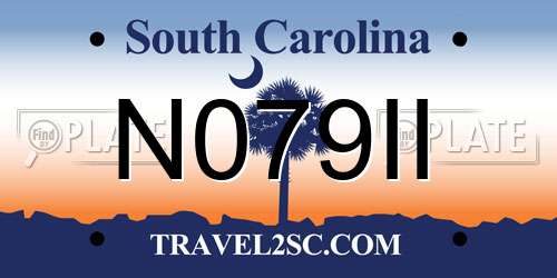 N079II South Carolina License Plate