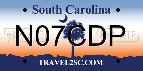 N07CDP South Carolina License Plate