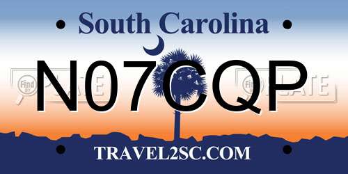 N07CQP South Carolina License Plate