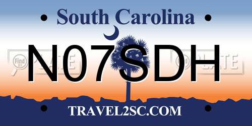 N07SDH South Carolina License Plate