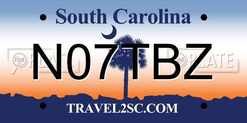N07TBZ South Carolina License Plate