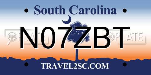 N07ZBT South Carolina License Plate