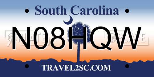 N08HQW South Carolina License Plate