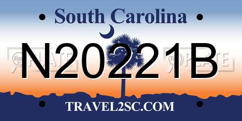 N20221B South Carolina License Plate