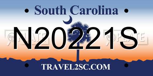 N20221S South Carolina License Plate