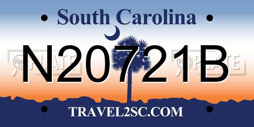 N20721B South Carolina License Plate