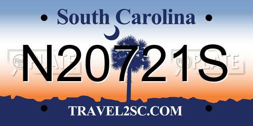 N20721S South Carolina License Plate