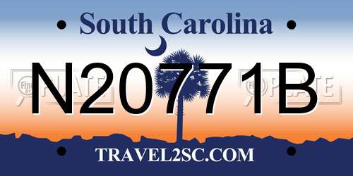 N20771B South Carolina License Plate