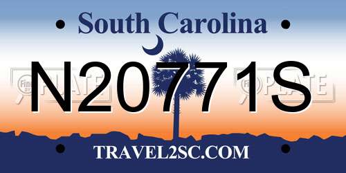 N20771S South Carolina License Plate