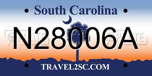 N28006A South Carolina License Plate
