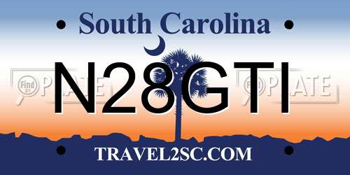 N28GTI South Carolina License Plate