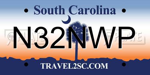 N32NWP South Carolina License Plate