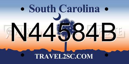 N44584B South Carolina License Plate