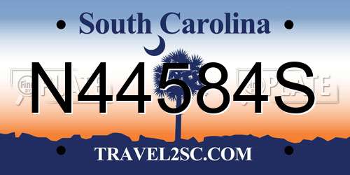 N44584S South Carolina License Plate