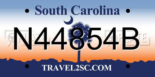 N44854B South Carolina License Plate