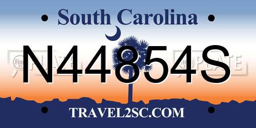N44854S South Carolina License Plate