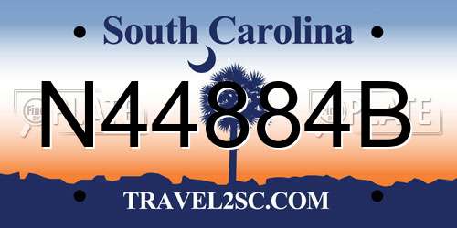 N44884B South Carolina License Plate