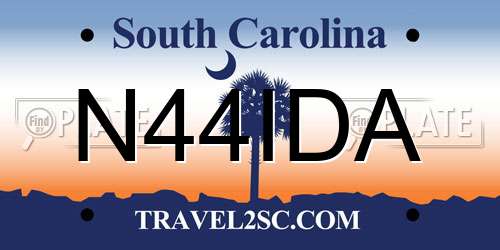 N44IDA South Carolina License Plate