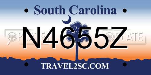 N4655Z South Carolina License Plate
