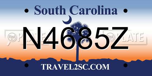 N4685Z South Carolina License Plate