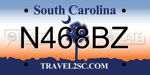 N468BZ South Carolina License Plate