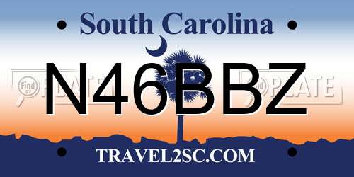 N46BBZ South Carolina License Plate