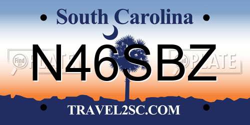 N46SBZ South Carolina License Plate