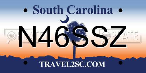 N46SSZ South Carolina License Plate