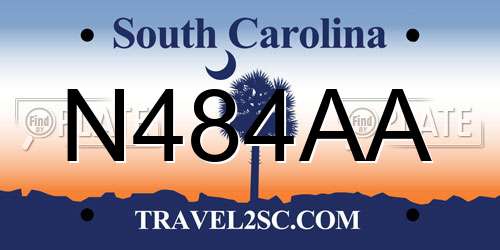 N484AA South Carolina License Plate