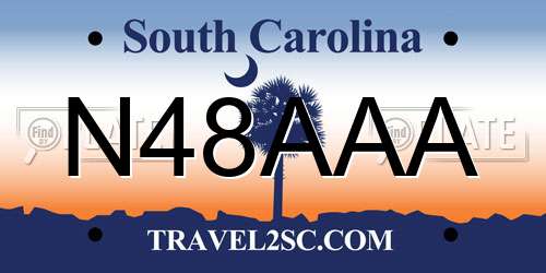 N48AAA South Carolina License Plate