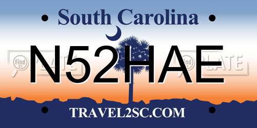 N52HAE South Carolina License Plate