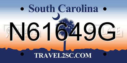 N61649G South Carolina License Plate