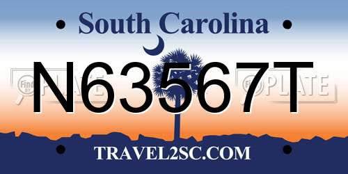 N63567T South Carolina License Plate