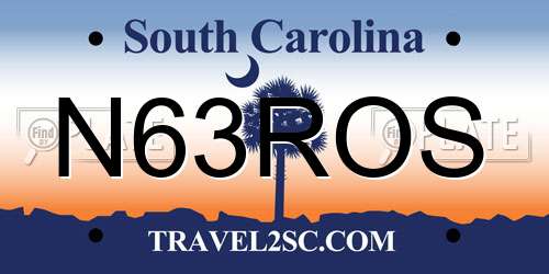 N63ROS South Carolina License Plate