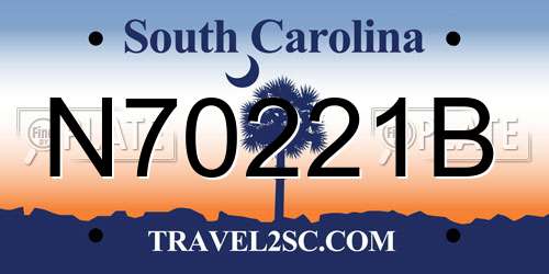 N70221B South Carolina License Plate