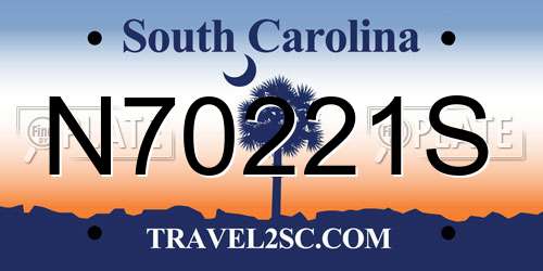N70221S South Carolina License Plate