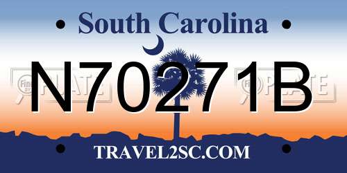 N70271B South Carolina License Plate